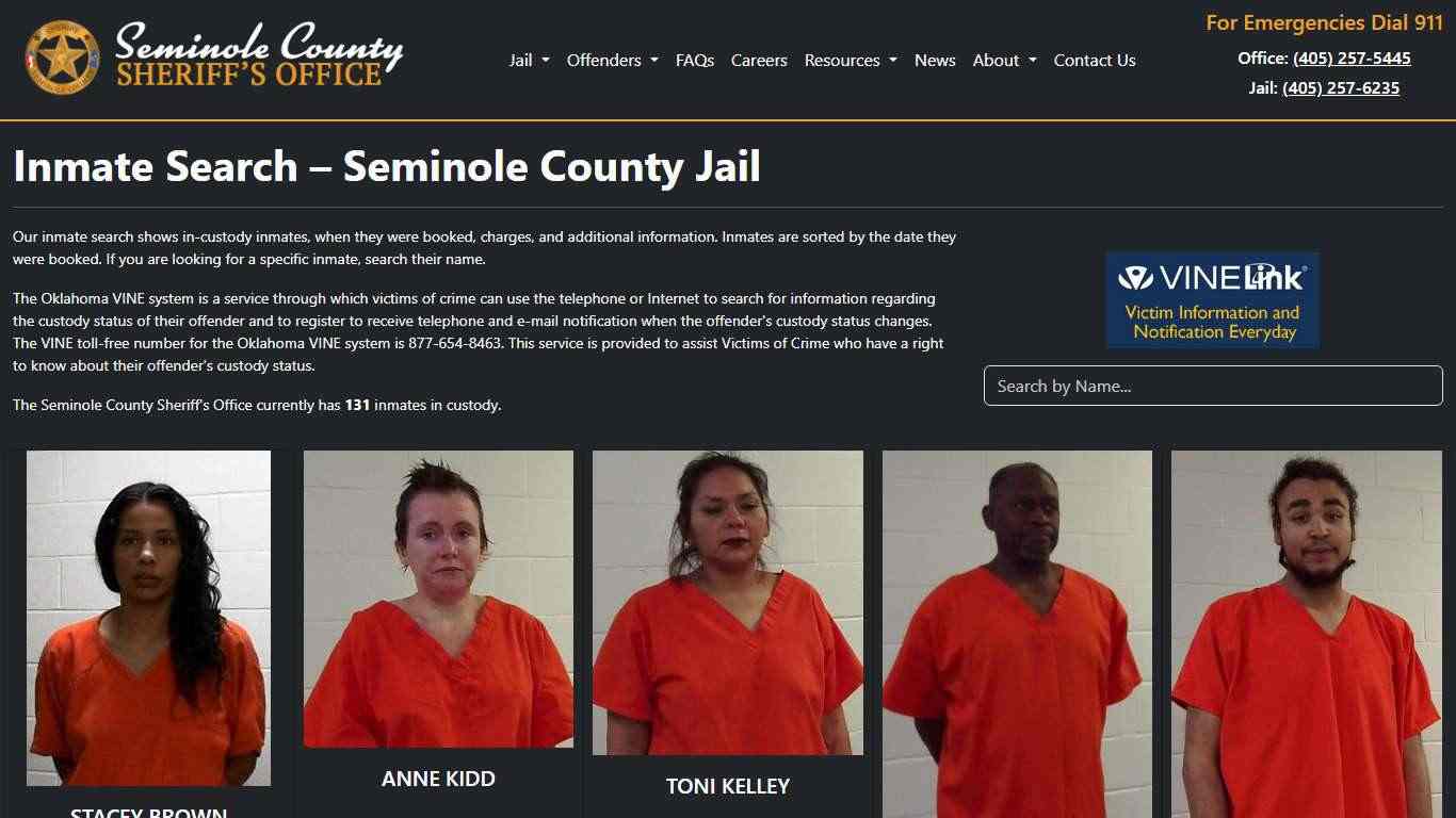 Inmate Search | Seminole County Sheriff's Office
