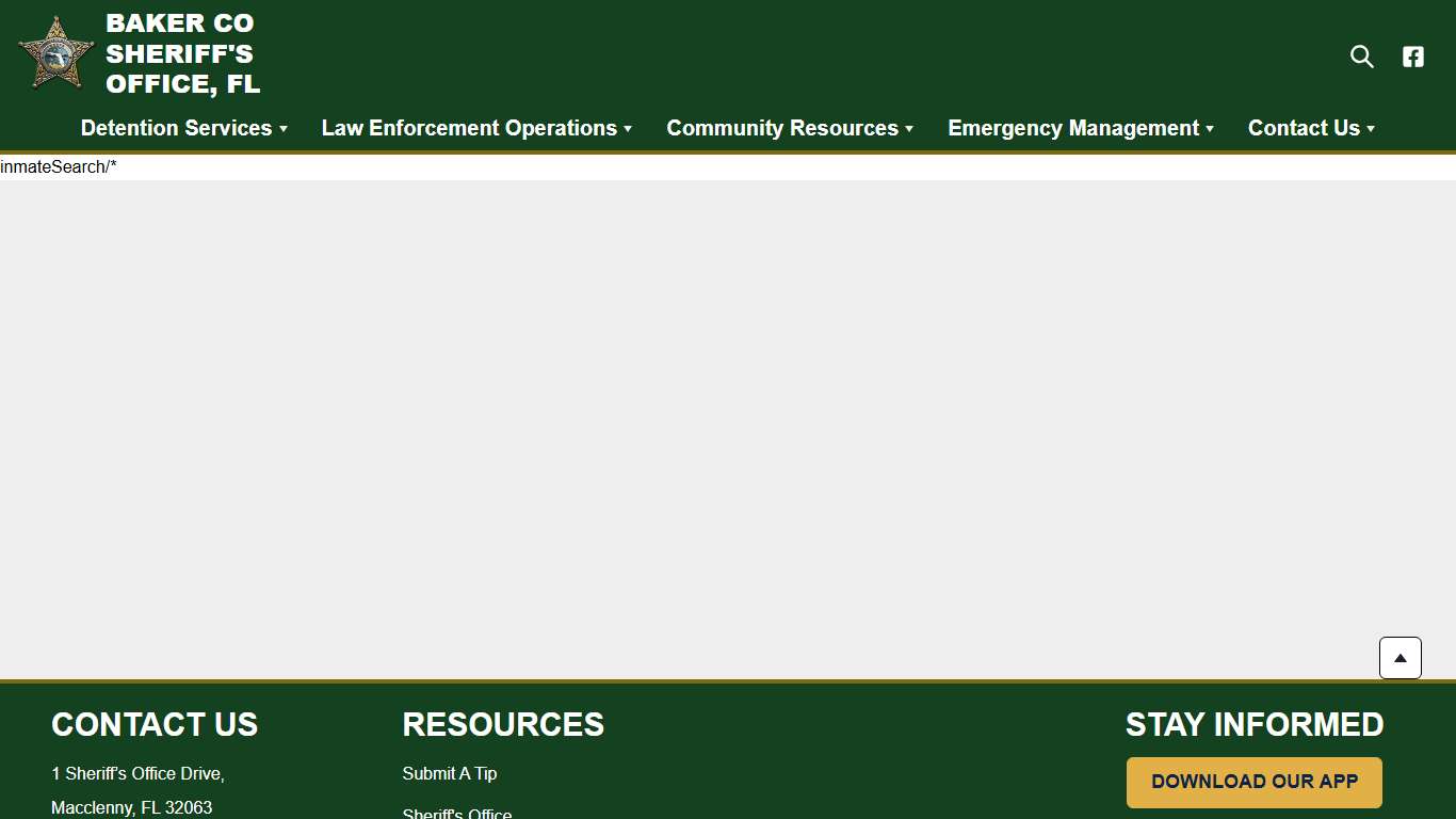 Inmate Search | Baker County Sheriff’s Office FL